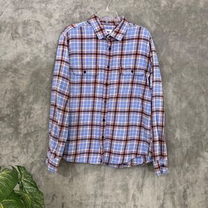 Obey Organic Long sleeve Woven Button Down Shirt Men’s  Size L chest pockets